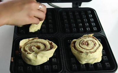 WATCH: When She First Put Cinnamon Buns On The Waffle Iron I Was Confused. But When She’s Done YUM!