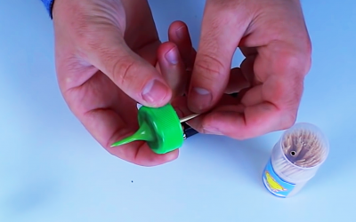 At First I Was Confused When He Poked A Hole Into This Bottle Cap. But When He’s Done Just Brilliant!