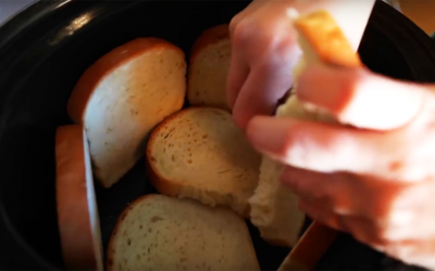 She Puts Bread In a Crock Pot Before She Goes To Sleep. When She Gets Up In The Morning YUM!