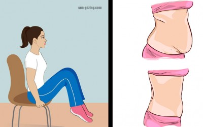 6 Simple Ways To Get Rid of That Stubborn Belly Fat On Your Chair At The Office or At Home.