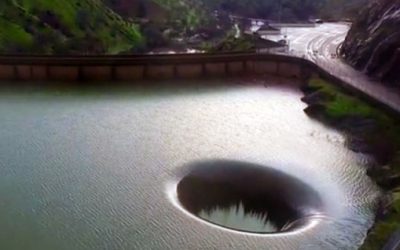 Man Notices A Strange Hole In This Lake So He Gets a Drone Flies It Inside and Captures This