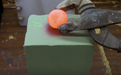 This Guy Drops A Red Hot Ball Of Nickel On A Square Piece Of Foam. Then Things Get Unexpectedly Nuts!