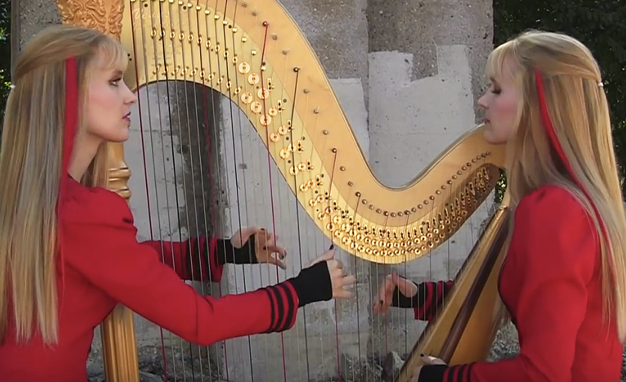 Twins Start Playing A Strange Song On The Harp. But Once It Gets Going ...