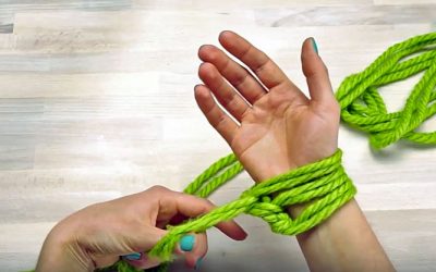 She Takes Yarn And Wraps It Around Her Wrist. When She’s Done It’s a STUNNING Surprise!