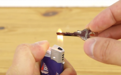 He Takes A Lighter And Holds It Under His Key. The Reason Is Genius But a Little Scary!