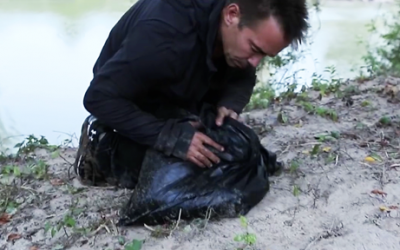 This Man Notices A Garbage Bag Wiggling Near The Water. What He Finds In It Tore My Heart Up!