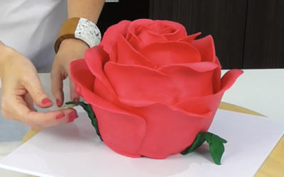 She Sculpted This Whole Cake Into A Rose Shape. But When Slices and Reveals The Inside? WOW!