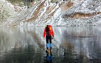 These Guys Were Just Walking On A Frozen Lake But When The Camera Pans Down My Jaw Dropped!