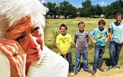 Old Lady Confronts 4 Kids Who Snuck Onto Her Lawn Then Realizes Why and Can’t Hold Back The Tears!