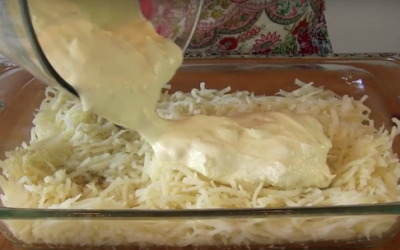 She Pours Cream Over These Shredded Potatoes and Puts It In The Oven. Then Reveals THIS Surprise!