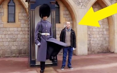 Boy Who Has Down Syndrome Confronts One of The Queens Guards But The Soldiers Response Is Unexpectedly Startling!