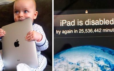 Toddler Desperately Attempts To Unlock Daddy’s IPad Tablet But The IPad Ends Up Being Locked For 48 Years!