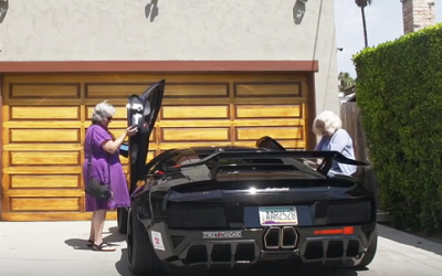 These 2 Grannies Step Into A Lamborghini! Seconds Later An Unexpected Hilarious Surprise!