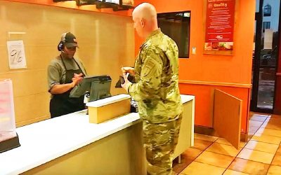 THIS U.S. Soldier In Line At Taco Bell Stops Dead In His Tracks After He Hears 2 Kids Talking Behind Him!