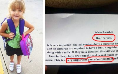 Mom’s 4 Year Old Daughter Got Home From School Hungry With a Disturbing Note In Her Lunch Box